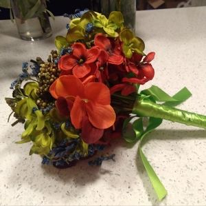 Faux floral bouquet